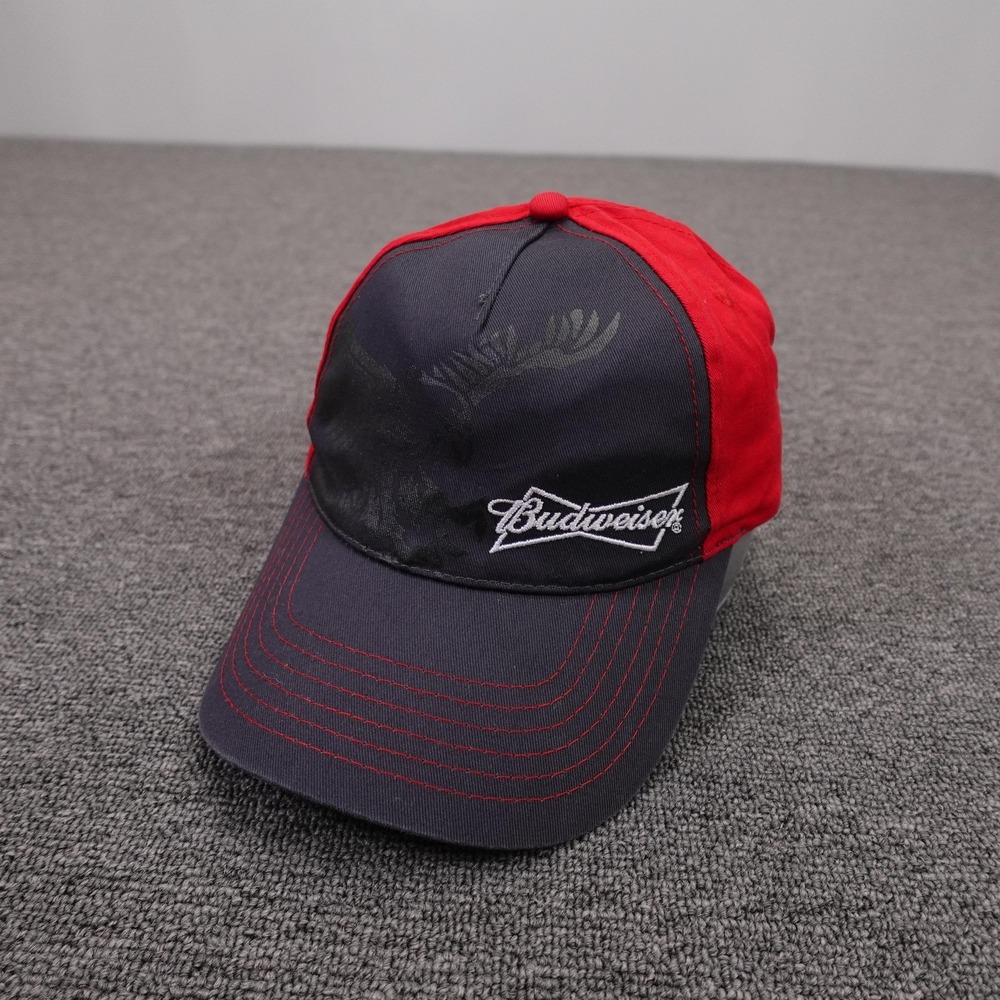Budweiser K-Products Hat Cap Strap Back Mens One Size Red Navy Baseball Beer‎